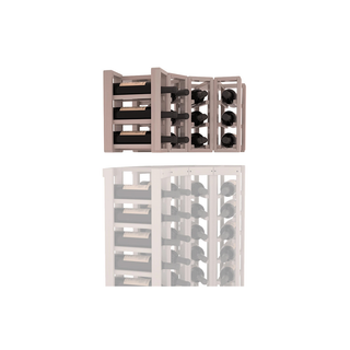Elementcollection 4 Column Corner Wood Wine Rack Extender Greywash Stained