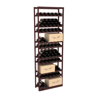 Elementcollection Baker Style Case Wine Rack Walnut Stained