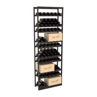 Elementcollection Baker Style Case Wine Rack Black Stained