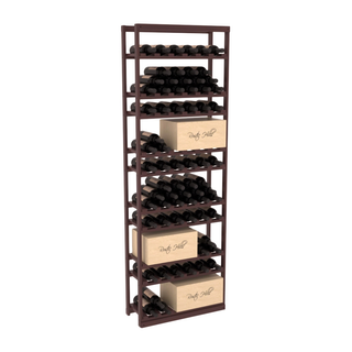 Elementcollection Baker Style Case Wine Rack Walnut Stained