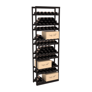 Elementcollection Baker Style Case Wine Rack Black Stained