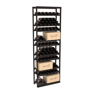 Elementcollection Baker Style Case Wine Rack Black Stained