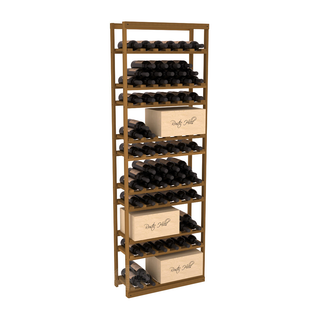 Elementcollection Baker Style Case Wine Rack Oak Stained