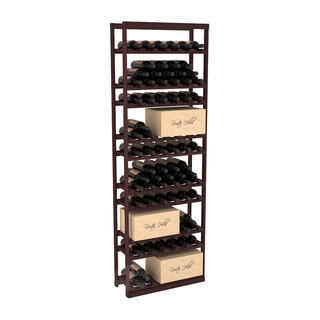 Elementcollection Baker Style Case Wine Rack Walnut Stained
