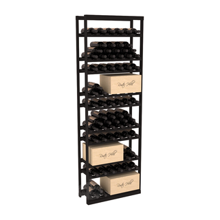 Elementcollection Baker Style Case Wine Rack Black Stained