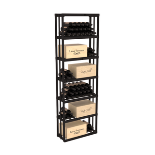 Elementcollection Rectangle Wood Wine Rack Bin Black Stained