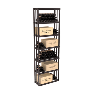 Elementcollection Rectangle Wood Wine Rack Bin Black Stained