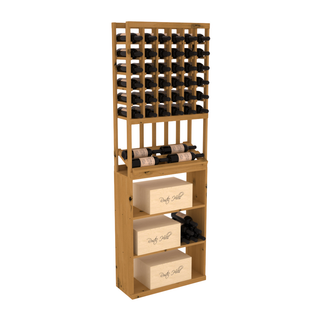 Elementcollection 6 Column Side Display Wine Case Bin Combo Oak Stained