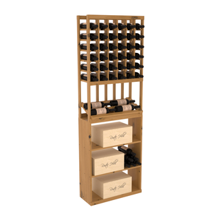 Elementcollection 6 Column Side Display Wine Case Bin Combo Oak Stained
