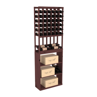 Elementcollection 6 Column Side Display Wine Case Bin Combo Walnut Stained