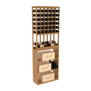 Elementcollection 6 Column Side Display Wine Case Bin Combo Oak Stained