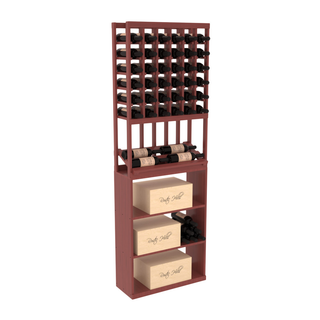 Elementcollection 6 Column Side Display Wine Case Bin Combo Cherry Stained