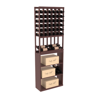 Elementcollection 6 Column Side Display Wine Case Bin Combo Walnut Stained