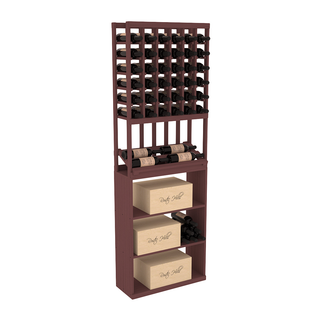 Elementcollection 6 Column Side Display Wine Case Bin Combo Walnut Stained
