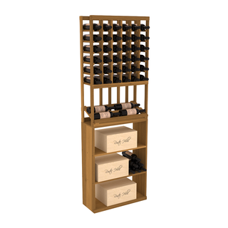 Elementcollection 6 Column Side Display Wine Case Bin Combo Oak Stained