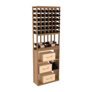 Elementcollection 6 Column Side Display Wine Case Bin Combo Oak Stained