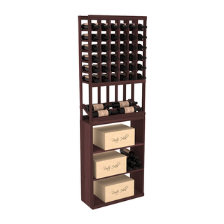 Elementcollection 6 Column Side Display Wine Case Bin Combo Walnut Stained