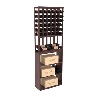 Elementcollection 6 Column Side Display Wine Case Bin Combo Walnut Stained