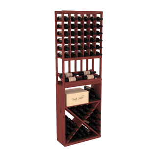 Elementcollection 6 Column Side Wine Display X Bin Combo Cherry Stained