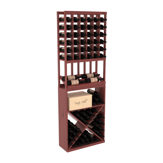 Elementcollection 6 Column Side Wine Display X Bin Combo Cherry Stained