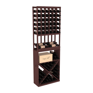 Elementcollection 6 Column Side Wine Display X Bin Combo Walnut Stained