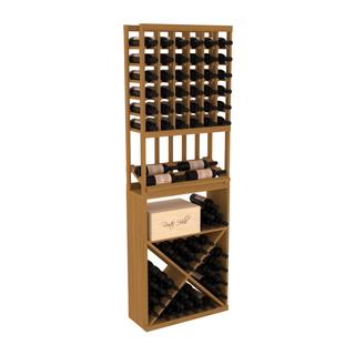 Elementcollection 6 Column Side Wine Display X Bin Combo Oak Stained
