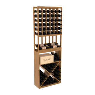 Elementcollection 6 Column Side Wine Display X Bin Combo Oak Stained