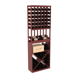 Elementcollection 6 Column Side Wine Display X Bin Combo Cherry Stained