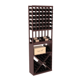 Elementcollection 6 Column Side Wine Display X Bin Combo Walnut Stained