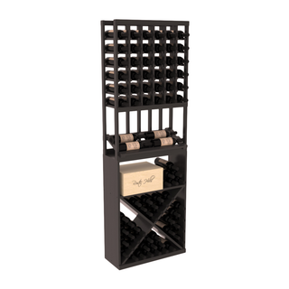 Elementcollection 6 Column Side Wine Display X Bin Combo Black Stained