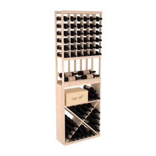 Elementcollection 6 Column Side Wine Display X Bin Combo Unstained Element Collection