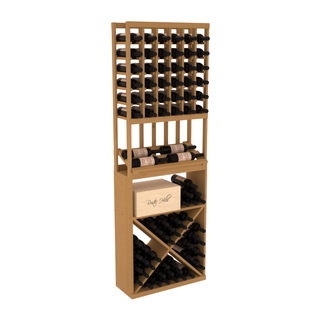 Elementcollection 6 Column Side Wine Display X Bin Combo Oak Stained