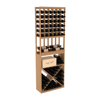 Elementcollection 6 Column Side Wine Display X Bin Combo Oak Stained