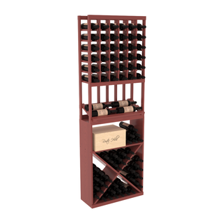 Elementcollection 6 Column Side Wine Display X Bin Combo Cherry Stained