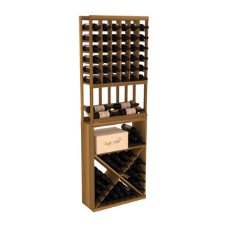 Elementcollection 6 Column Side Wine Display X Bin Combo Oak Stained