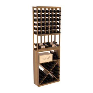 Elementcollection 6 Column Side Wine Display X Bin Combo Oak Stained