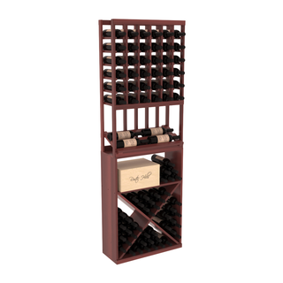 Elementcollection 6 Column Side Wine Display X Bin Combo Cherry Stained