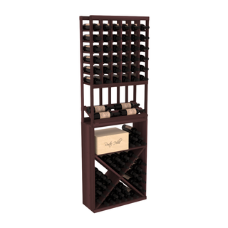 Elementcollection 6 Column Side Wine Display X Bin Combo Walnut Stained