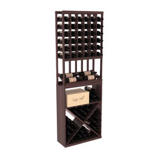 Elementcollection 6 Column Side Wine Display X Bin Combo Walnut Stained