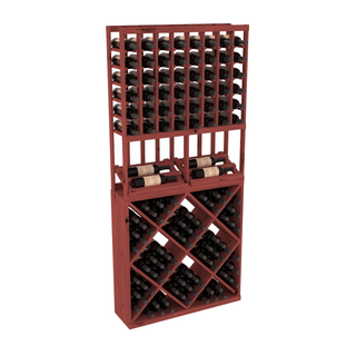 Elementcollection 8 Column Side Display 82 Wine Cube Combo Cherry Stained