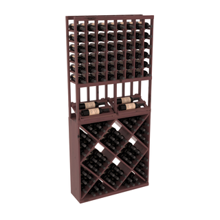 Elementcollection 8 Column Side Display 82 Wine Cube Combo Walnut Stained