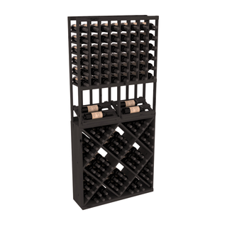 Elementcollection 8 Column Side Display 82 Wine Cube Combo Black Stained