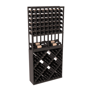 Elementcollection 8 Column Side Display 82 Wine Cube Combo Black Stained