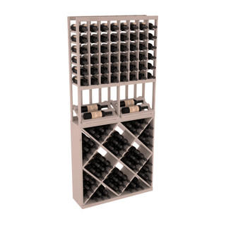 Elementcollection 8 Column Side Display 82 Wine Cube Combo Greywash Stained