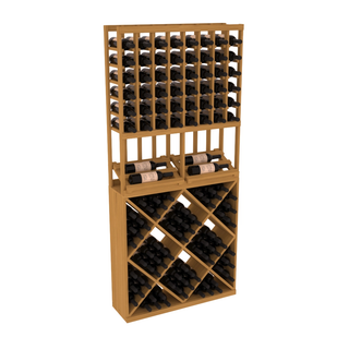 Elementcollection 8 Column Side Display 82 Wine Cube Combo Oak Stained