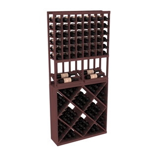 Elementcollection 8 Column Side Display 82 Wine Cube Combo Walnut Stained