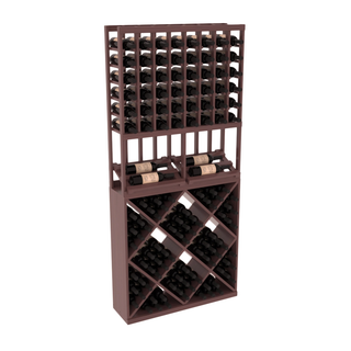 Elementcollection 8 Column Side Display 82 Wine Cube Combo Walnut Stained
