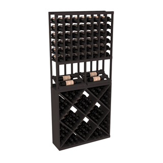 Elementcollection 8 Column Side Display 82 Wine Cube Combo Black Stained
