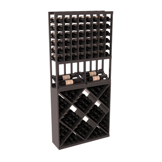 Elementcollection 8 Column Side Display 82 Wine Cube Combo Black Stained