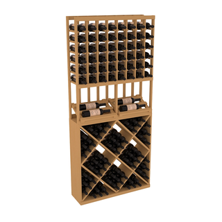 Elementcollection 8 Column Side Display 82 Wine Cube Combo Oak Stained